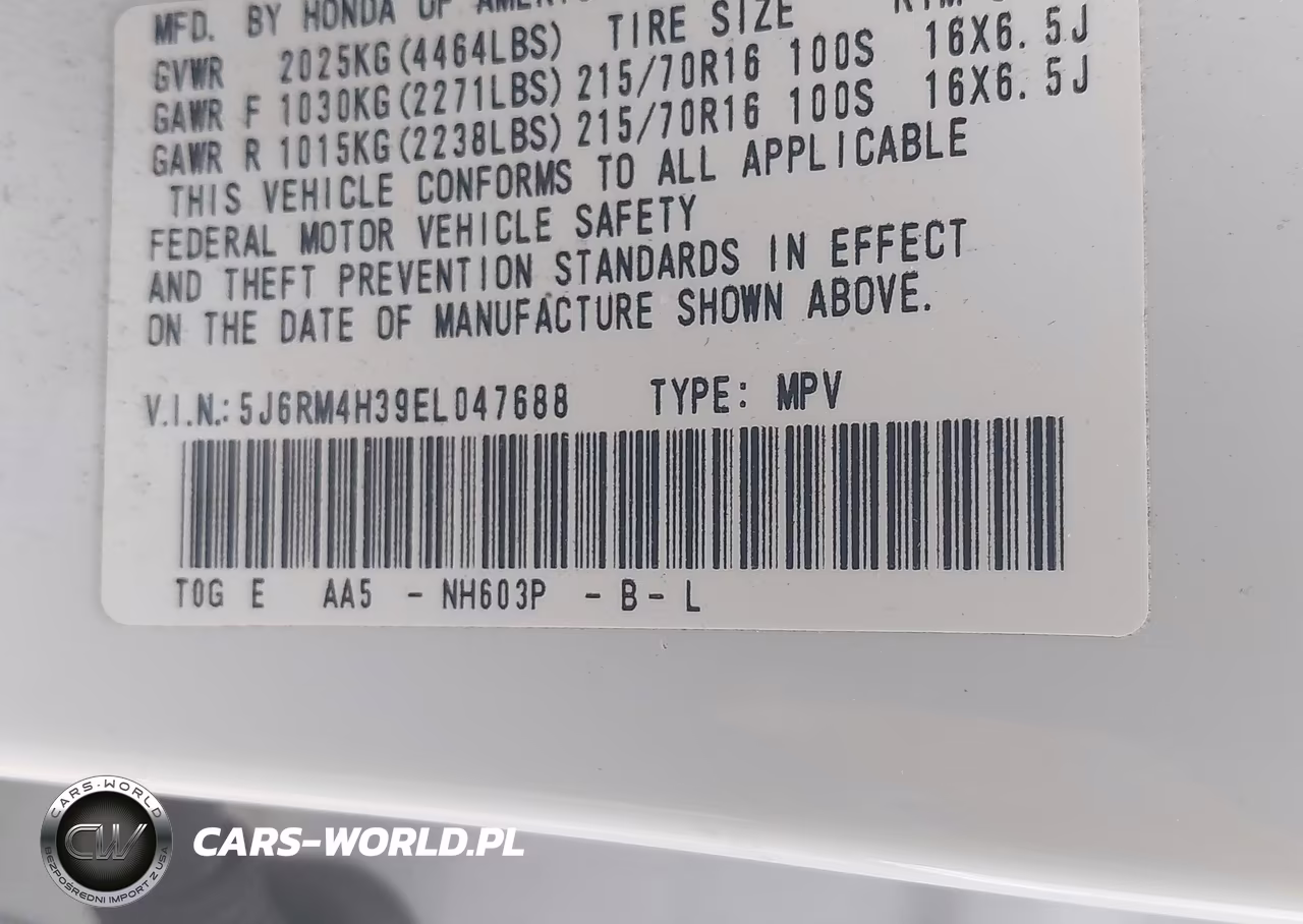 2014 Honda Cr-V Lx VIN:5J6RM4H39EL047688 - 9