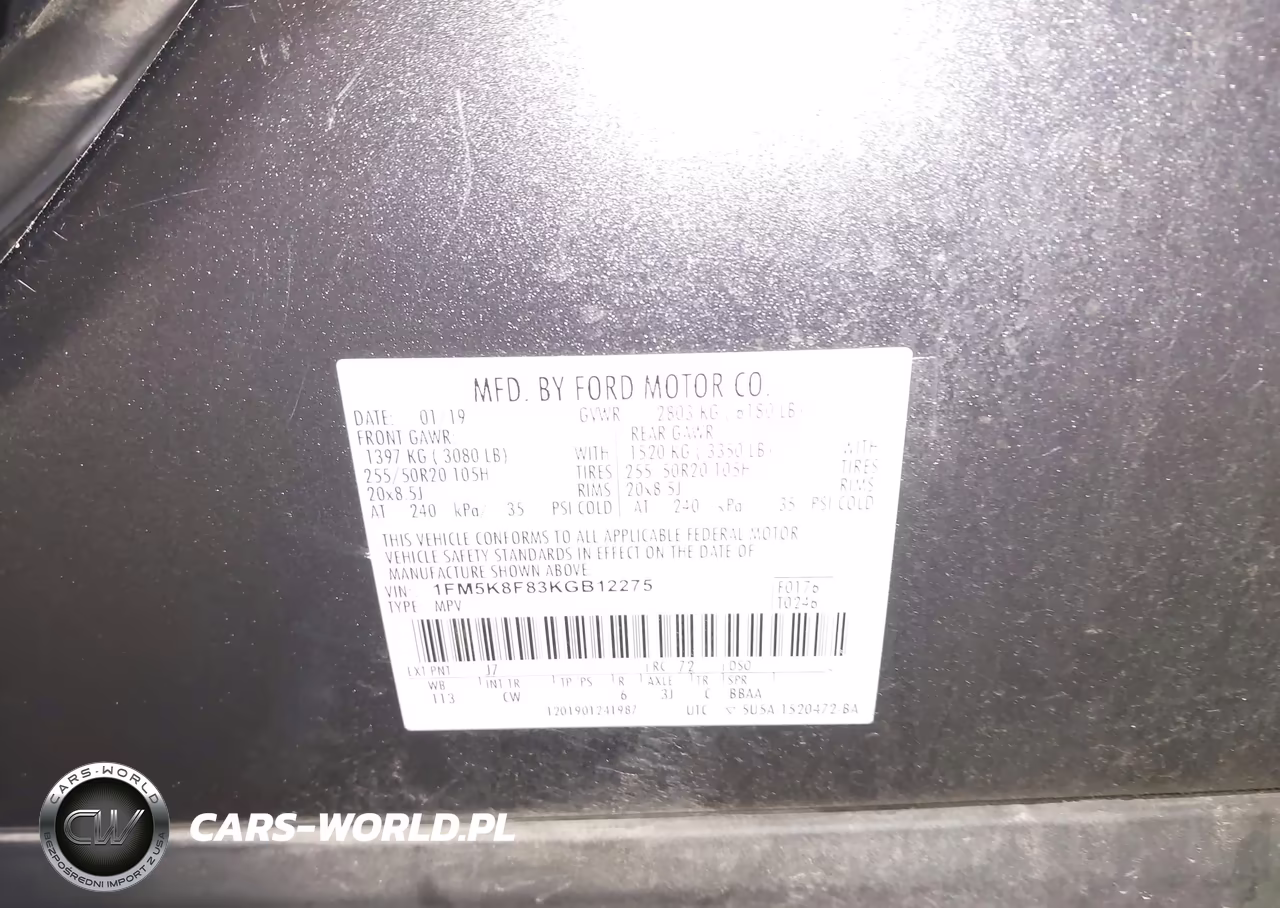 2019 Ford Explorer Limited VIN:1FM5K8F83KGB12275 - 9