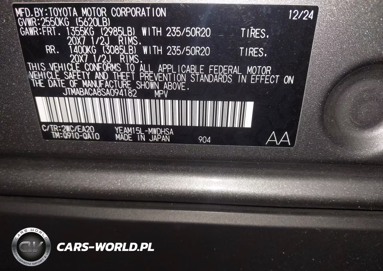 2025 Toyota Bz4X Limited VIN:JTMABACA8SA094182 - 9
