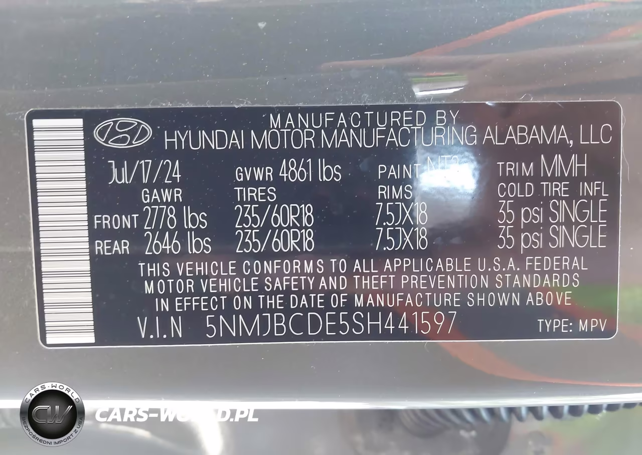 2025 Hyundai Tucson Sel VIN:5NMJBCDE5SH441597 - 9