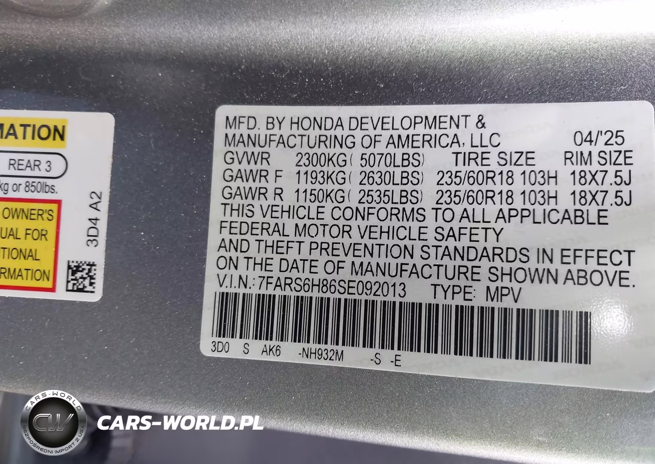 2025 Honda Cr-V Hybrid Sport-L VIN:7FARS6H86SE092013 - 9