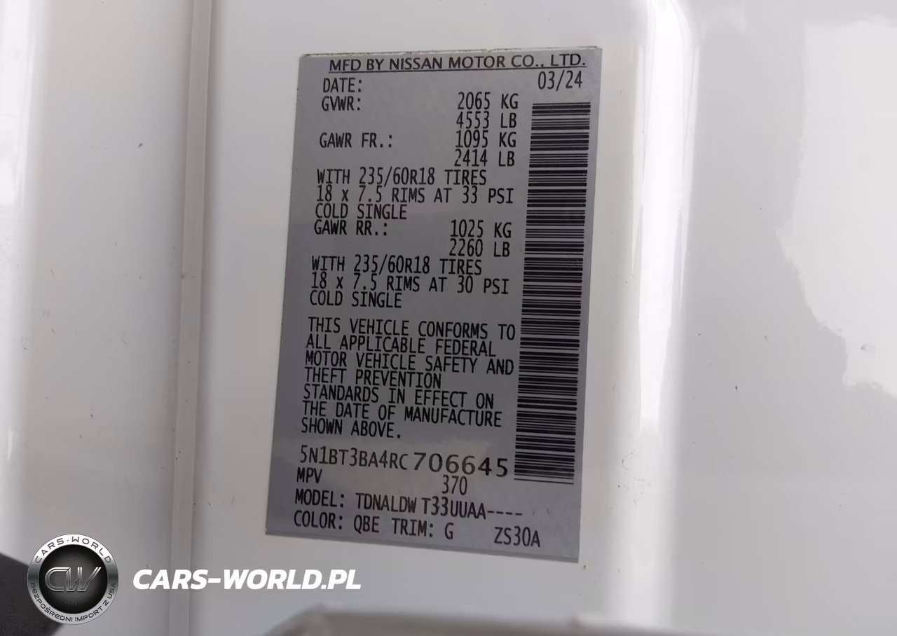 2024 Nissan Rogue Sv Fwd VIN:5N1BT3BA4RC706645 - 9