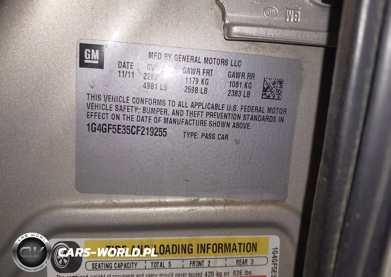 2012 Buick Lacrosse Premium 2 Group VIN:1G4GF5E35CF219255 - 9