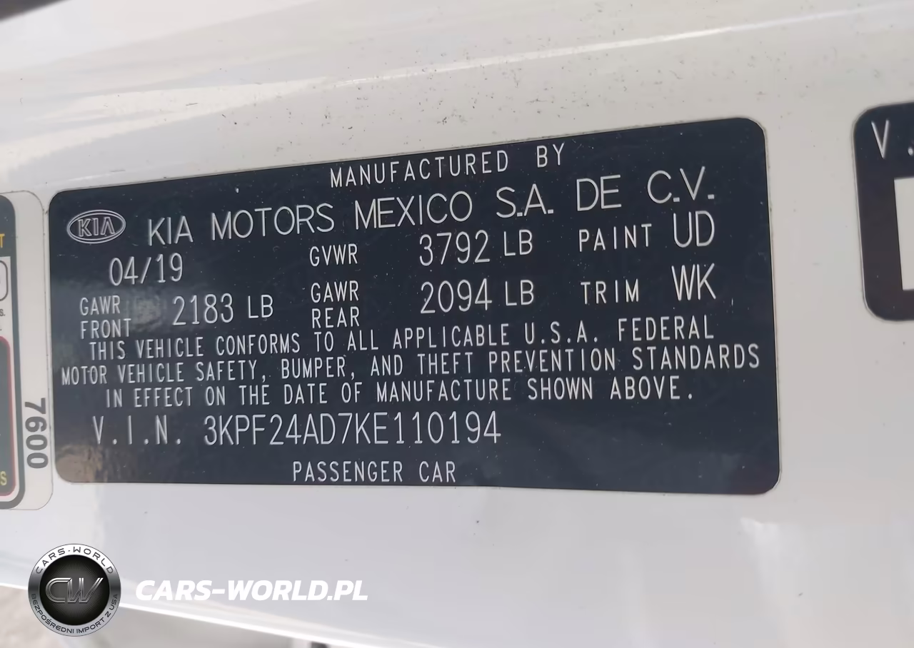 2019 Kia Forte Fe VIN:3KPF24AD7KE110194 - 9
