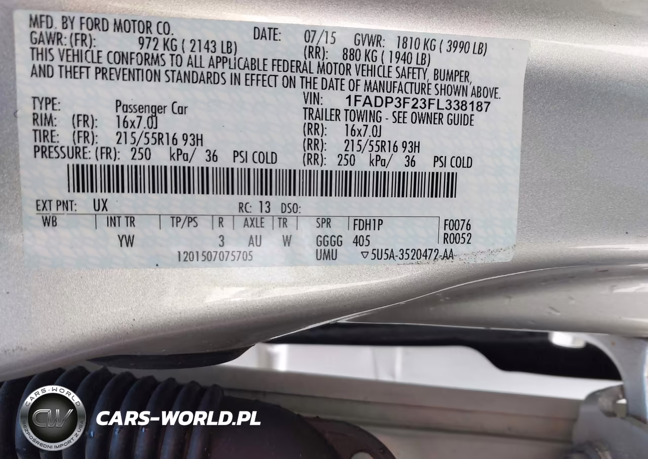 2015 Ford Focus Se VIN:1FADP3F23FL338187 - 9