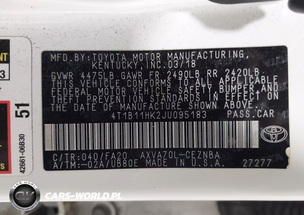 2018 Toyota Camry Le VIN:4T1B11HK2JU095183 - 9