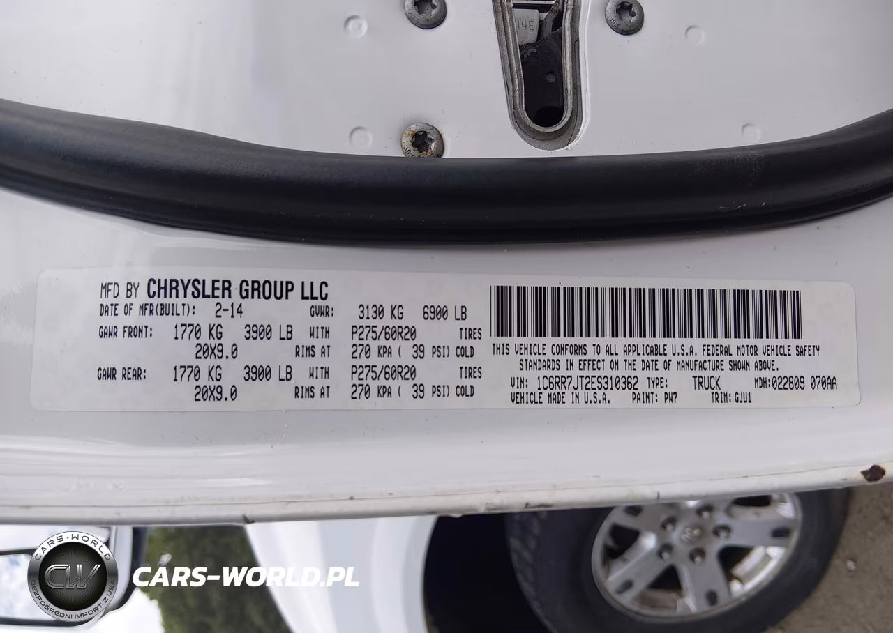 2014 Ram 1500 Laramie VIN:1C6RR7JT2ES310362 - 9