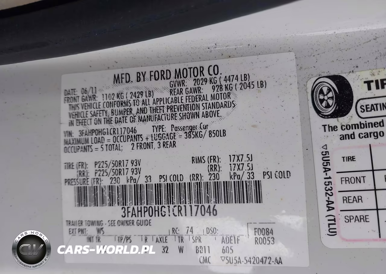 2012 Ford Fusion Se VIN:3FAHP0HG1CR117046 - 9