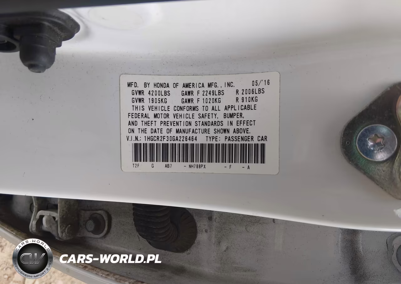 2016 Honda Accord Lx VIN:1HGCR2F30GA226464 - 9