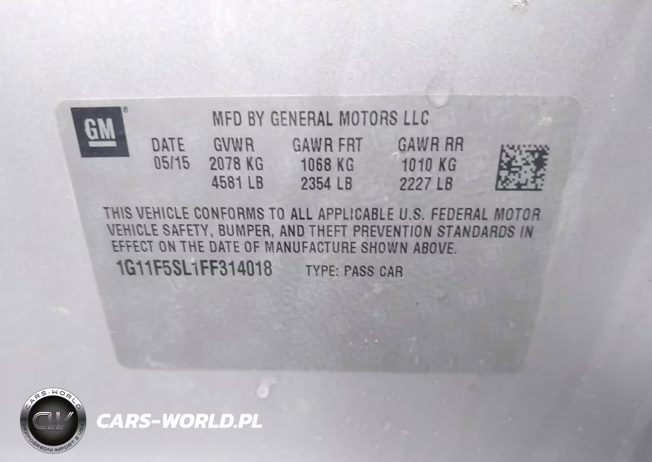 2015 Chevrolet Malibu 1Lz VIN:1G11F5SL1FF314018 - 9