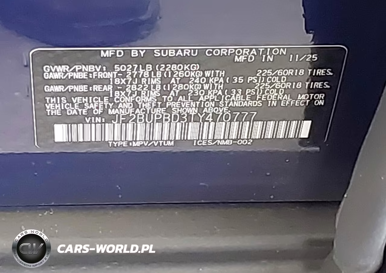 2026 Subaru Outback Premium VIN:JF2BUPBD3TY470777 - 9