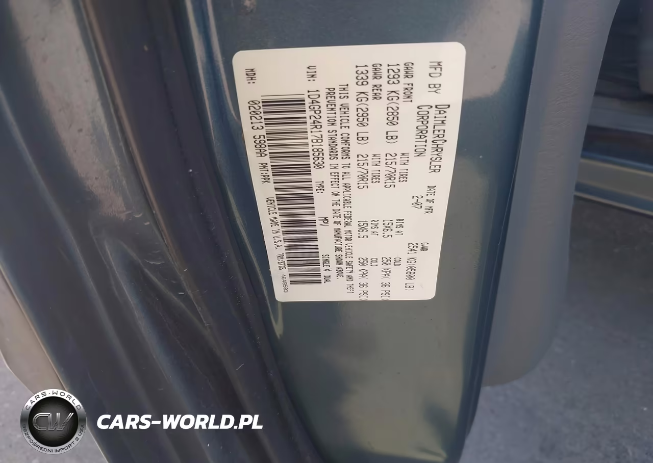 2007 Dodge Grand Caravan Se VIN:1D4GP24R17B185630 - 9