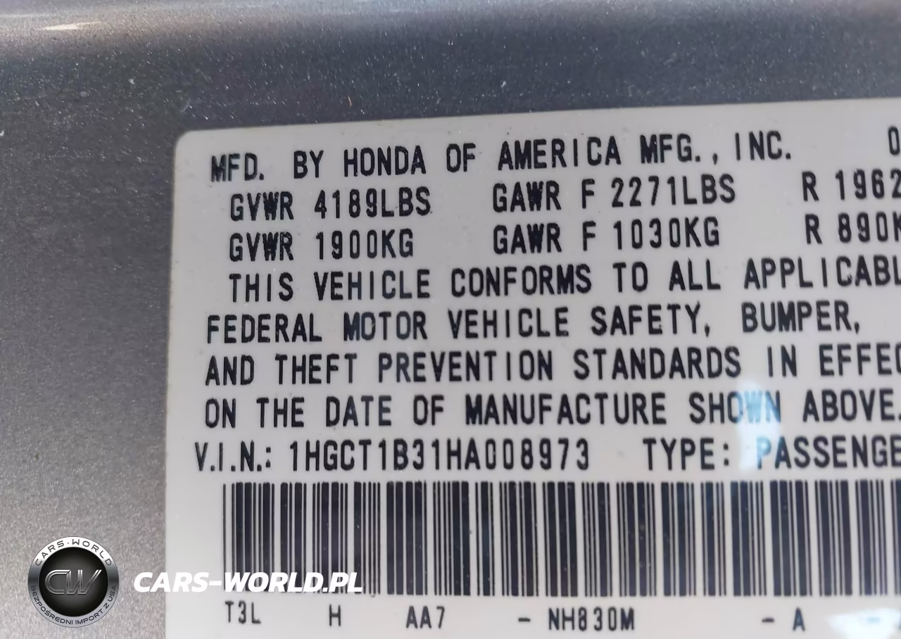 2017 Honda Accord Lx-S VIN:1HGCT1B31HA008973 - 9