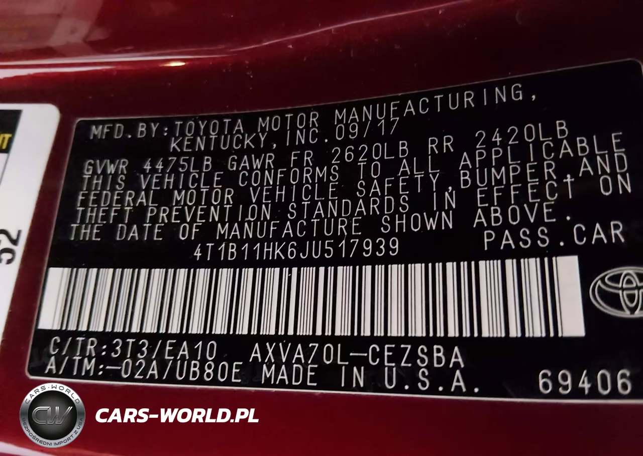 2018 Toyota Camry Se VIN:4T1B11HK6JU517939 - 9