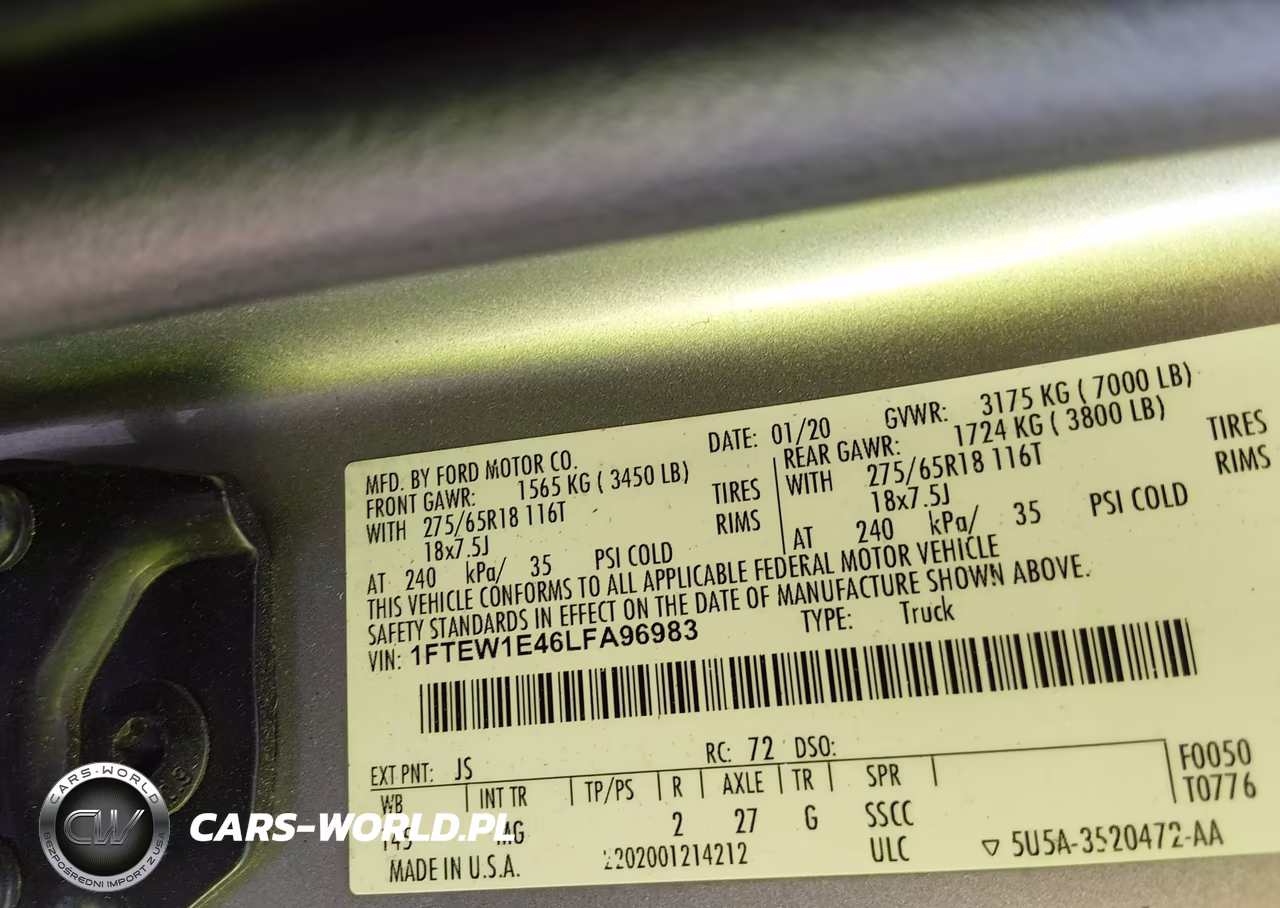 2020 Ford F-150 Xlt VIN:1FTEW1E46LFA96983 - 9