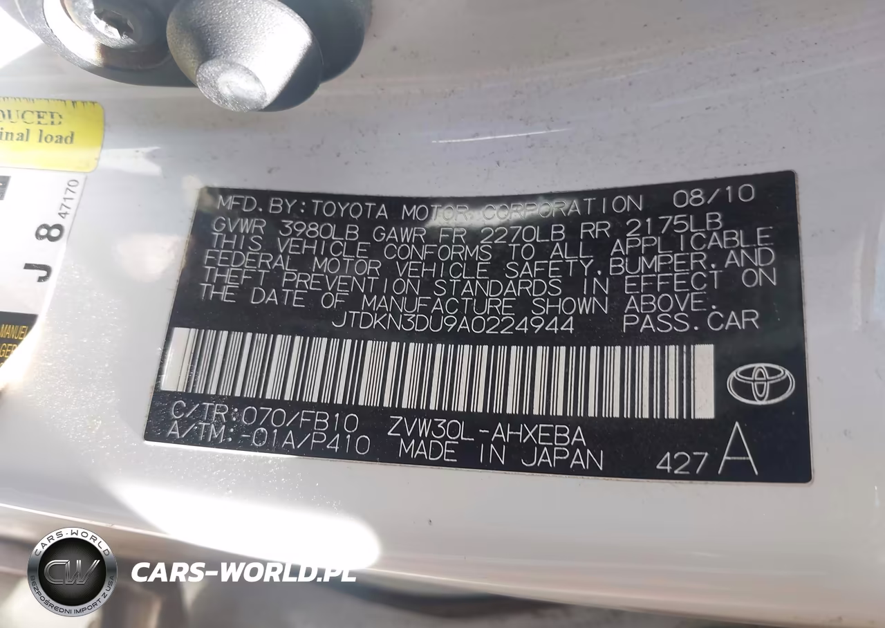 2010 Toyota Prius Iii VIN:JTDKN3DU9A0224944 - 9