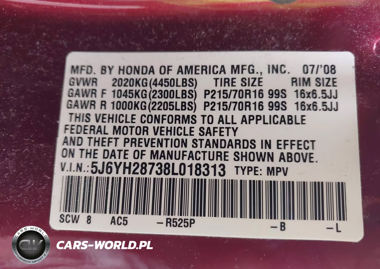 2008 Honda Element Ex VIN:5J6YH28738L018313 - 9
