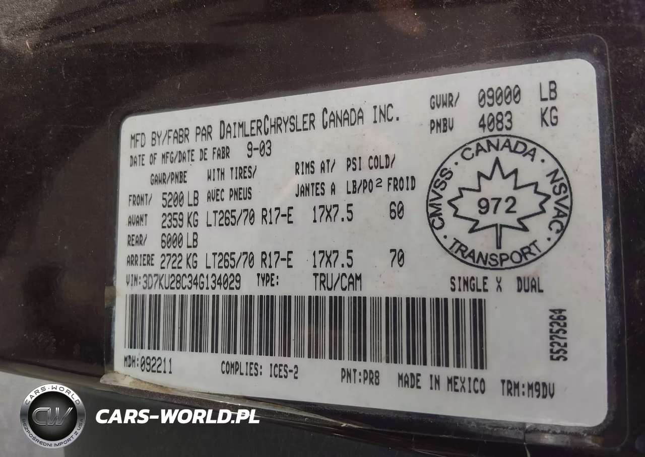 2004 Dodge Ram 2500 Slt-Laramie VIN:3D7KU28C34G134029 - 9