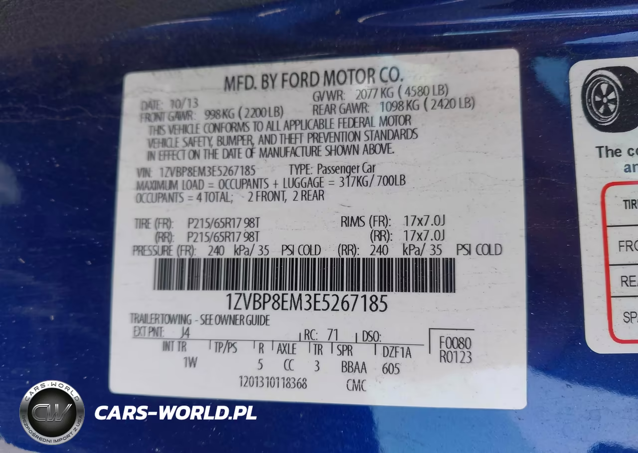 2014 Ford Mustang V6 VIN:1ZVBP8EM3E5267185 - 9