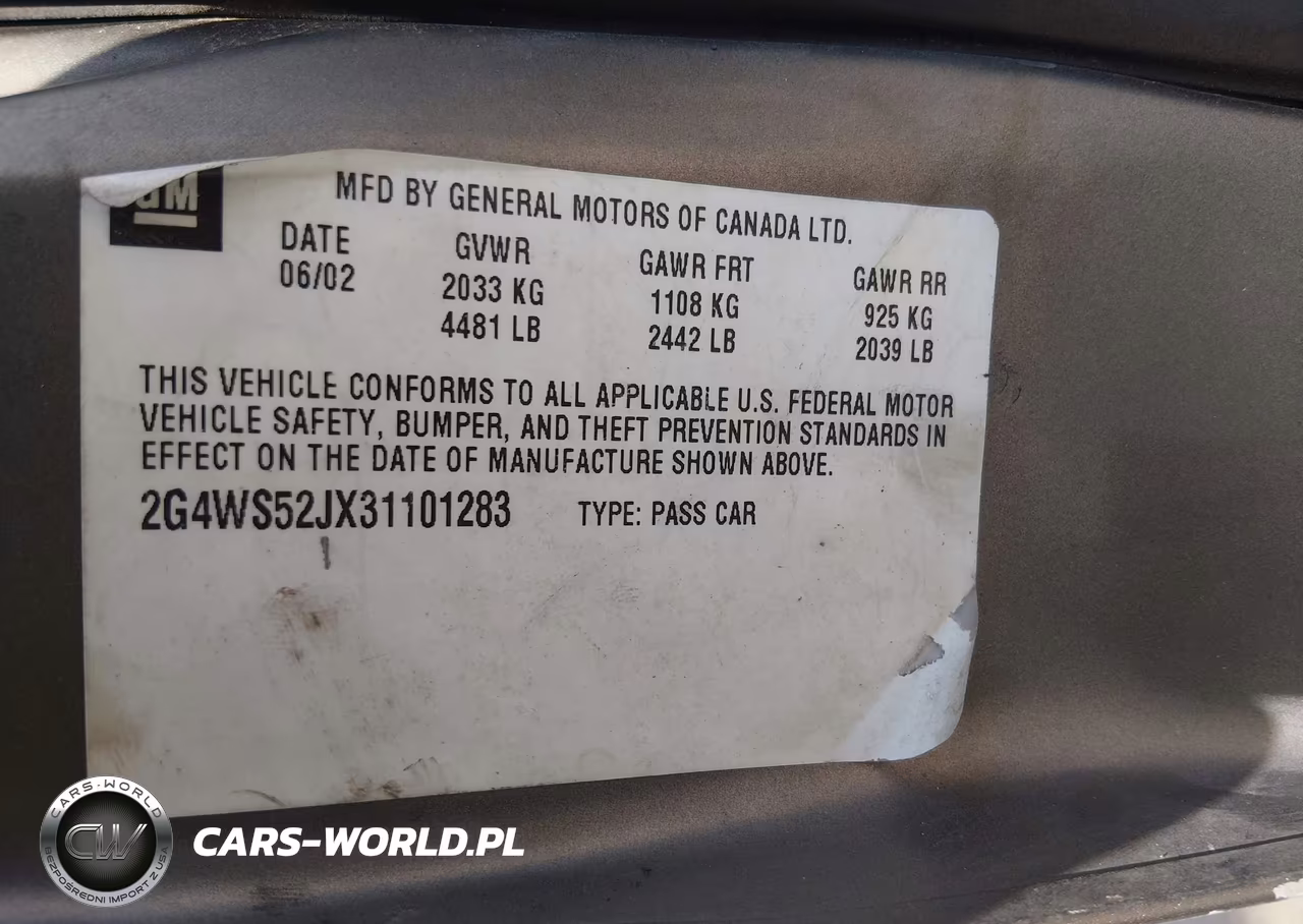 2003 Buick Century Custom VIN:2G4WS52JX31101283 - 9