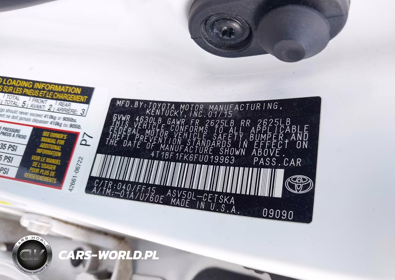 2015 Toyota Camry Se VIN:4T1BF1FK6FU019963 - 9
