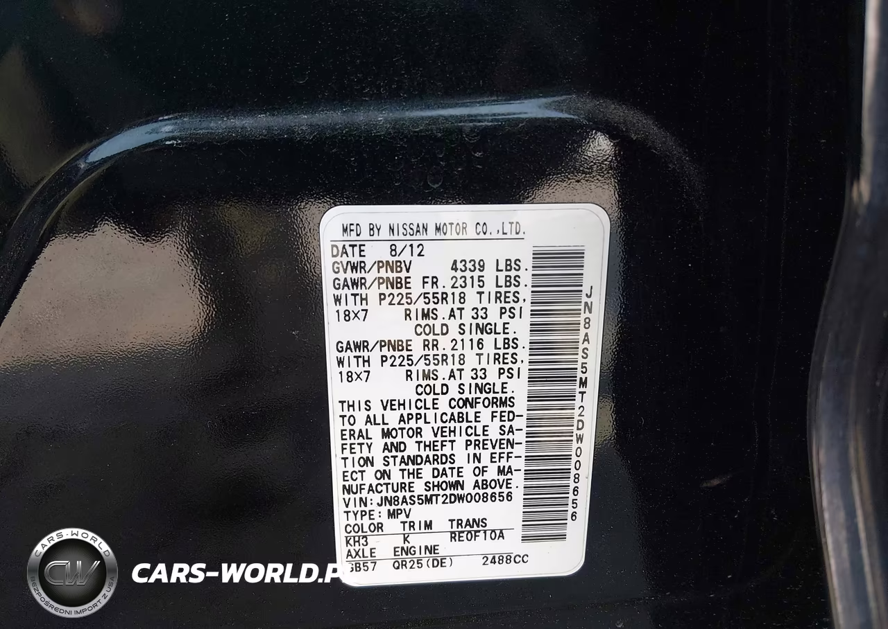 2013 Nissan Rogue Sv W-Sl Pkg VIN:JN8AS5MT2DW008656 - 9