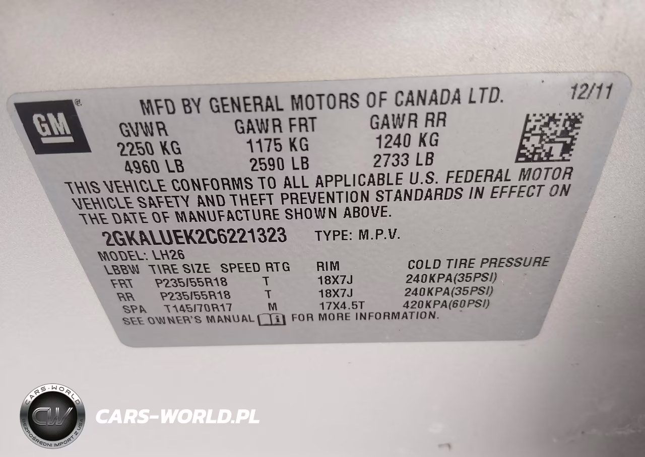 2012 GMC Terrain Slt-1 VIN:2GKALUEK2C6221323 - 9