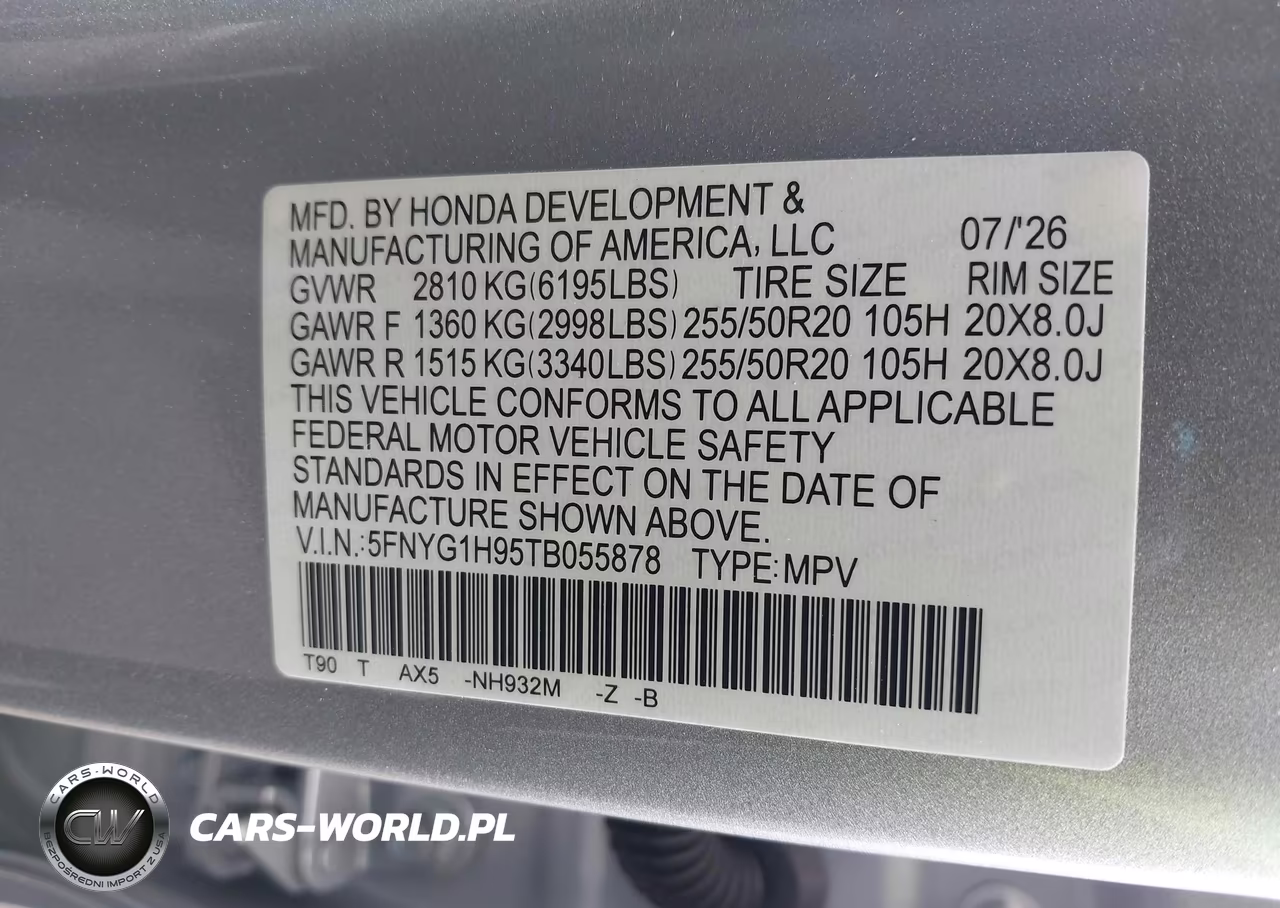 2026 Honda Pilot Black Edition VIN:5FNYG1H95TB055878 - 9