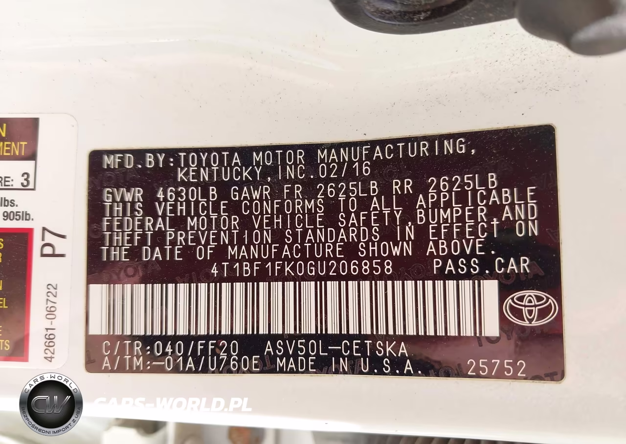 2016 Toyota Camry Se VIN:4T1BF1FK0GU206858 - 9