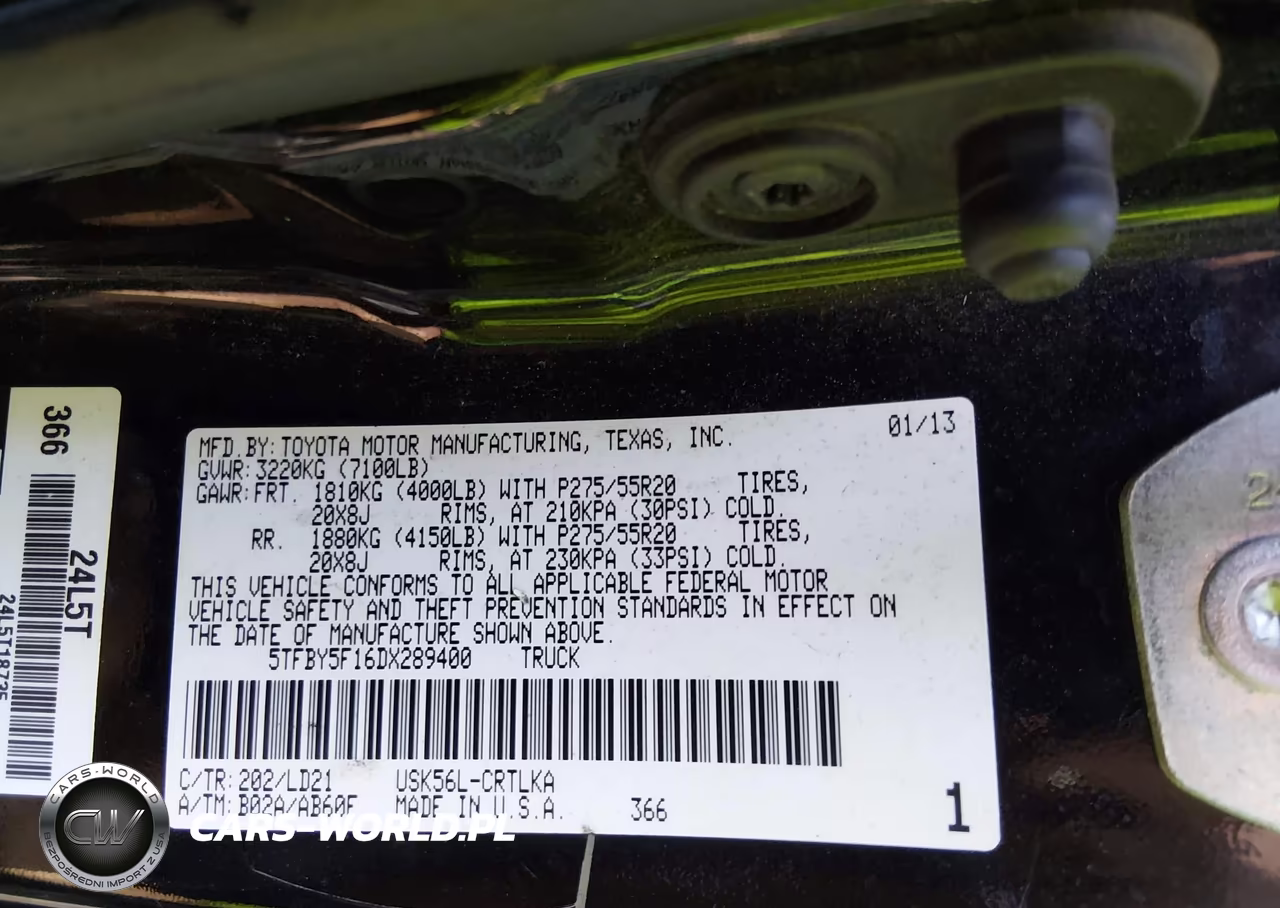 2013 Toyota Tundra Limited 5.7L V8 VIN:5TFBY5F16DX289400 - 9