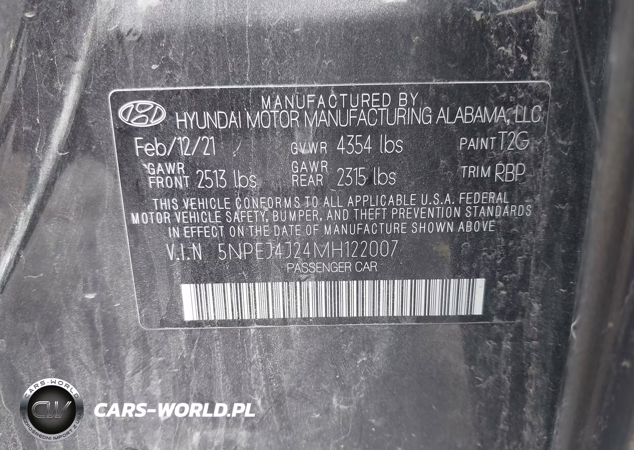 2021 Hyundai Sonata Sel Plus VIN:5NPEJ4J24MH122007 - 9