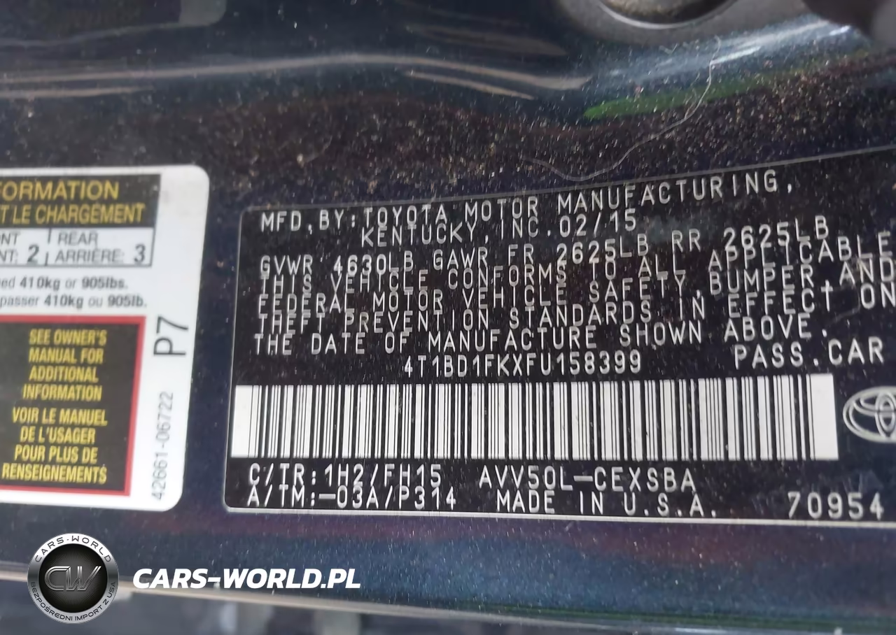2015 Toyota Camry Hybrid Se VIN:4T1BD1FKXFU158399 - 9