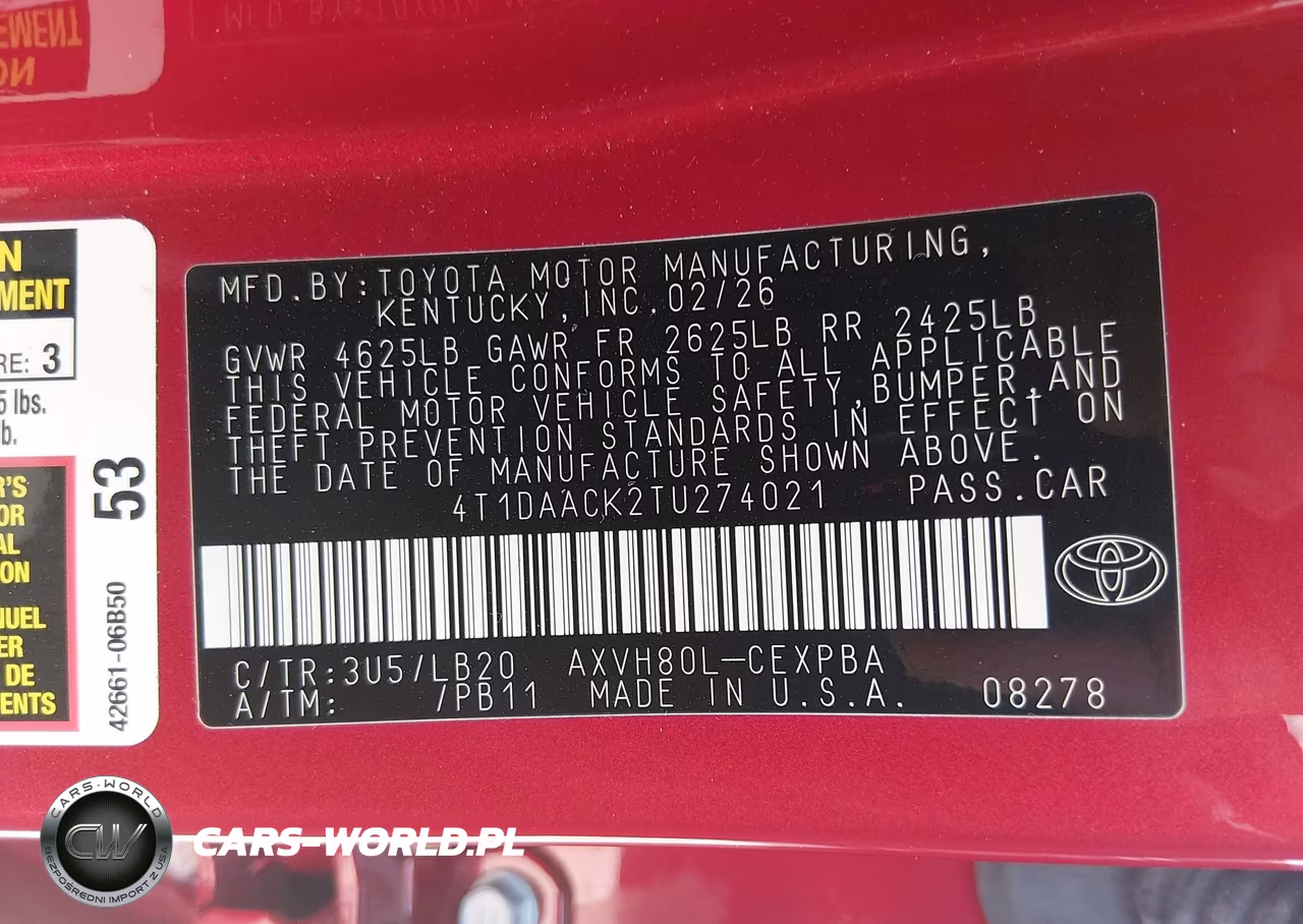 2026 Toyota Camry Xse VIN:4T1DAACK2TU274021 - 9