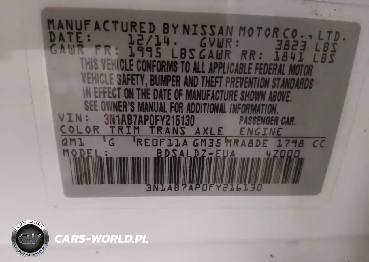 2015 Nissan Sentra Sv VIN:3N1AB7AP0FY216130 - 9