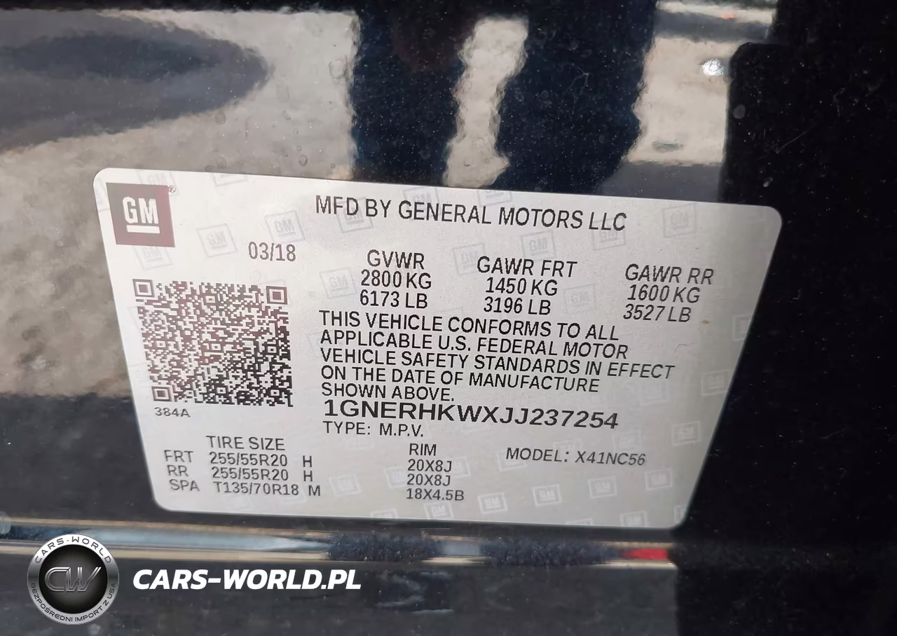 2018 Chevrolet Traverse 3Lt VIN:1GNERHKWXJJ237254 - 9