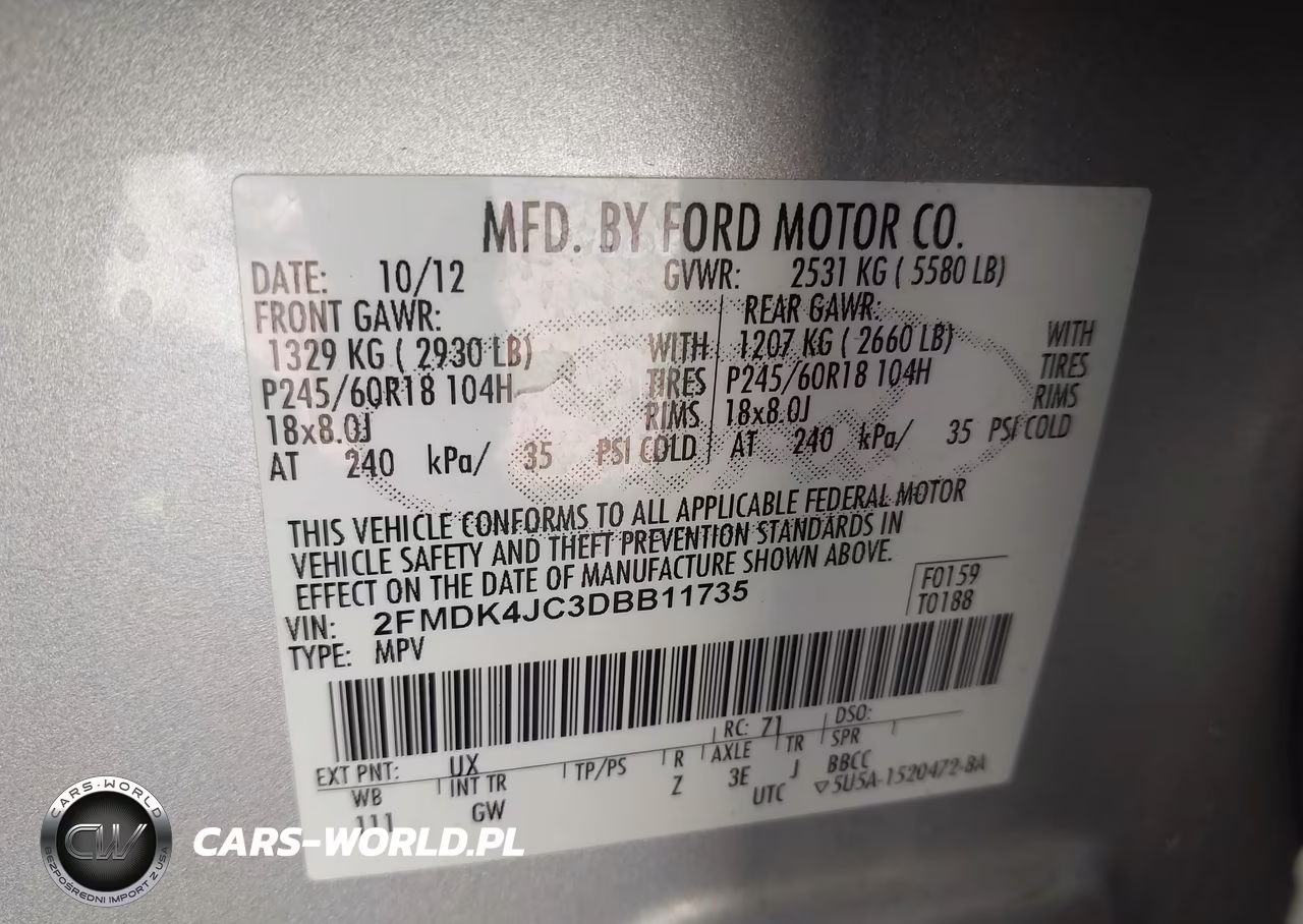 2013 Ford Edge Sel VIN:2FMDK4JC3DBB11735 - 9