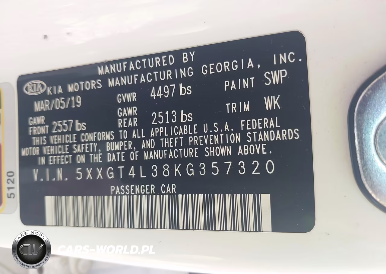 2019 Kia Optima Lx VIN:5XXGT4L38KG357320 - 9