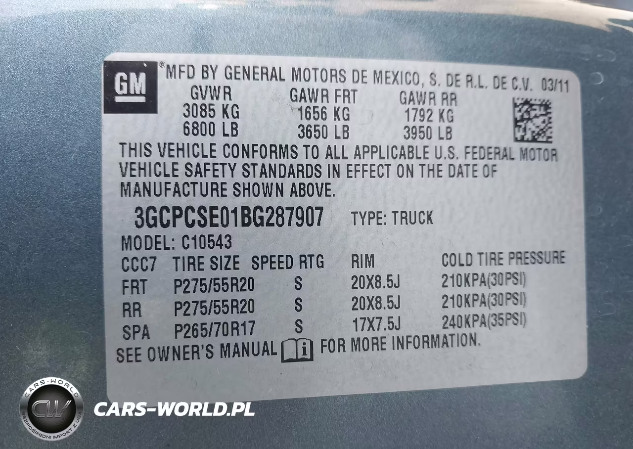 2011 Chevrolet Silverado 1500 Lt VIN:3GCPCSE01BG287907 - 9