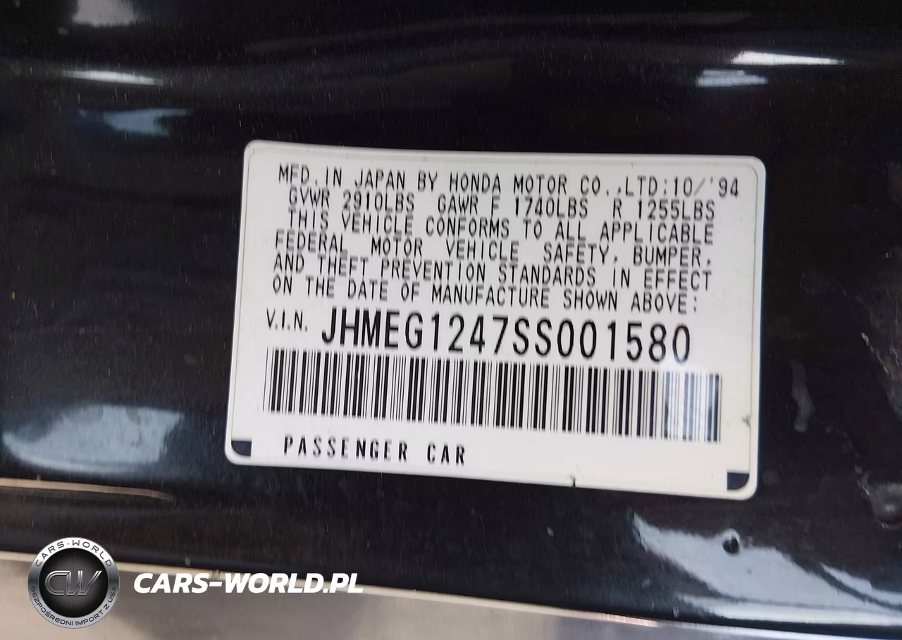 1995 Honda Civic Del Sol S VIN:JHMEG1247SS001580 - 9