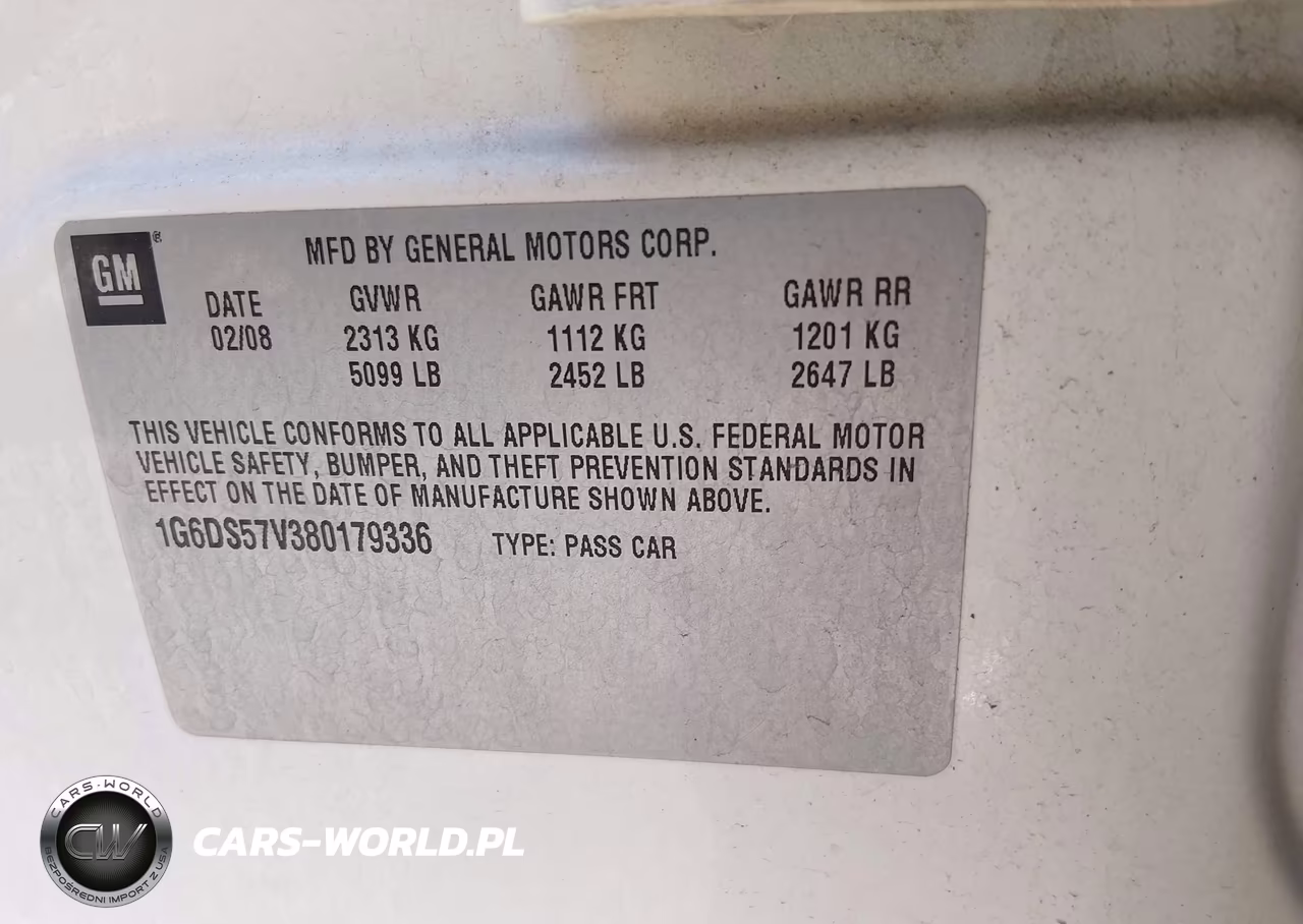 2008 Cadillac Cts Standard VIN:1G6DS57V380179336 - 9