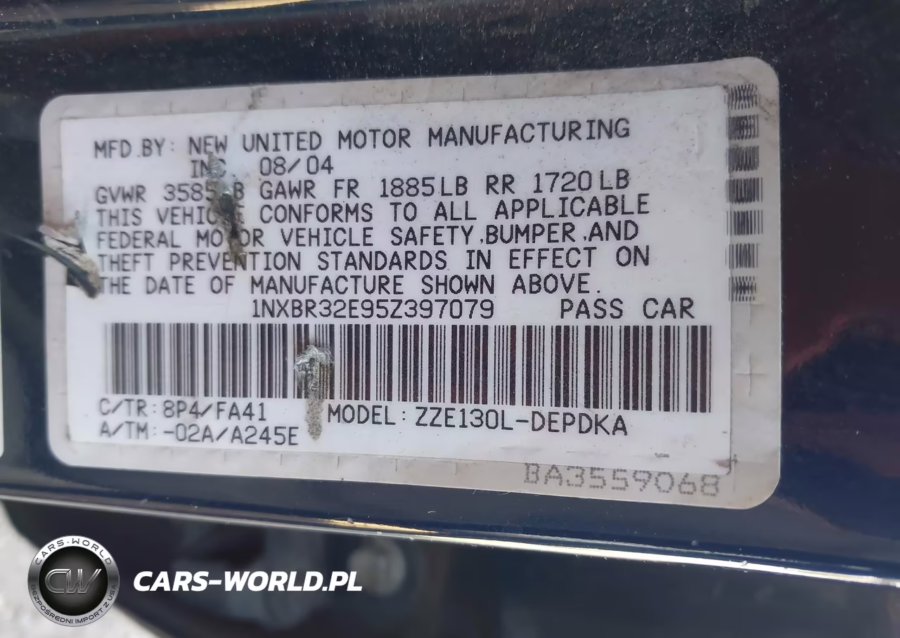 2005 Toyota Corolla Ce VIN:1NXBR32E95Z397079 - 12