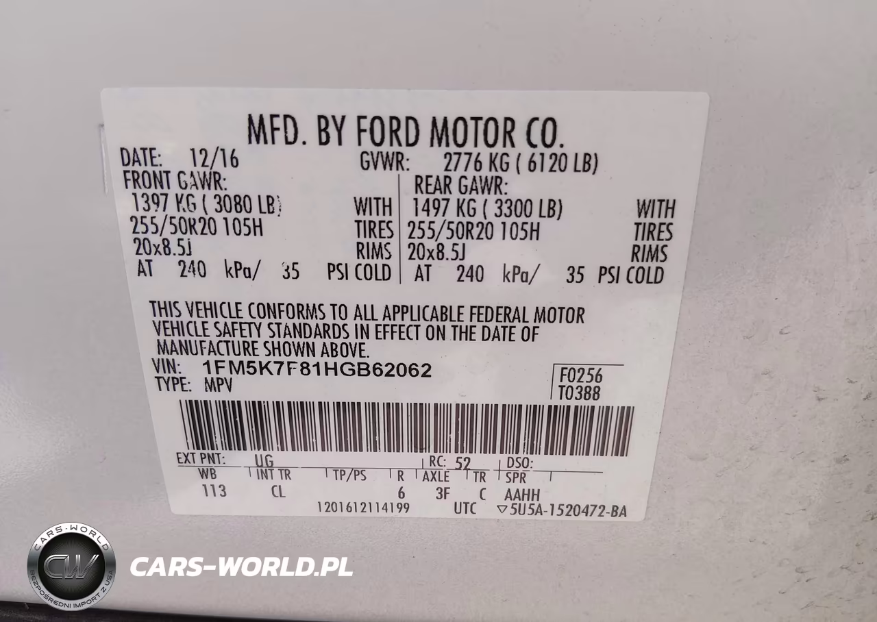 2017 Ford Explorer Limited VIN:1FM5K7F81HGB62062 - 9