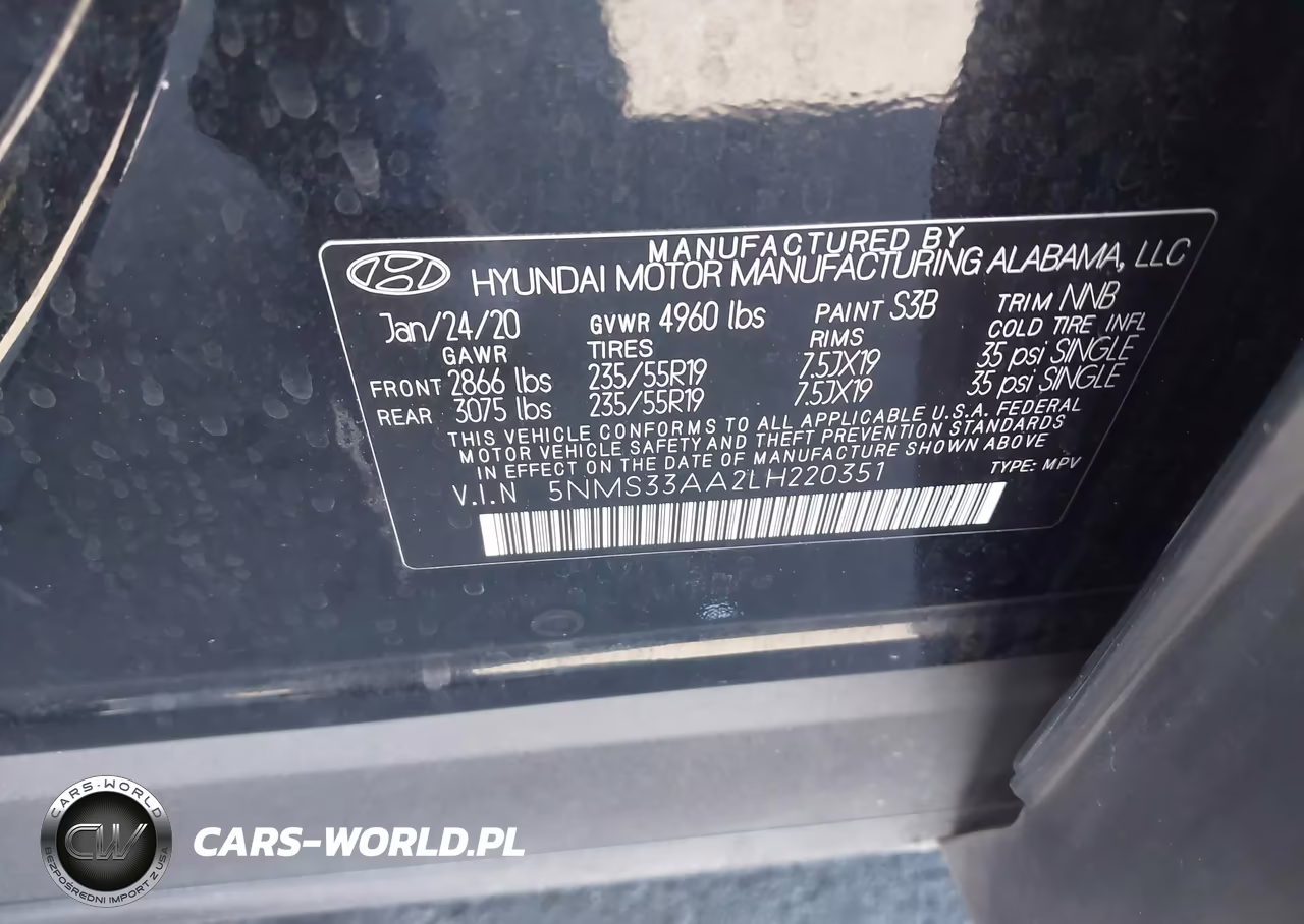 2020 Hyundai Santa Fe Sel 2.0T VIN:5NMS33AA2LH220351 - 9