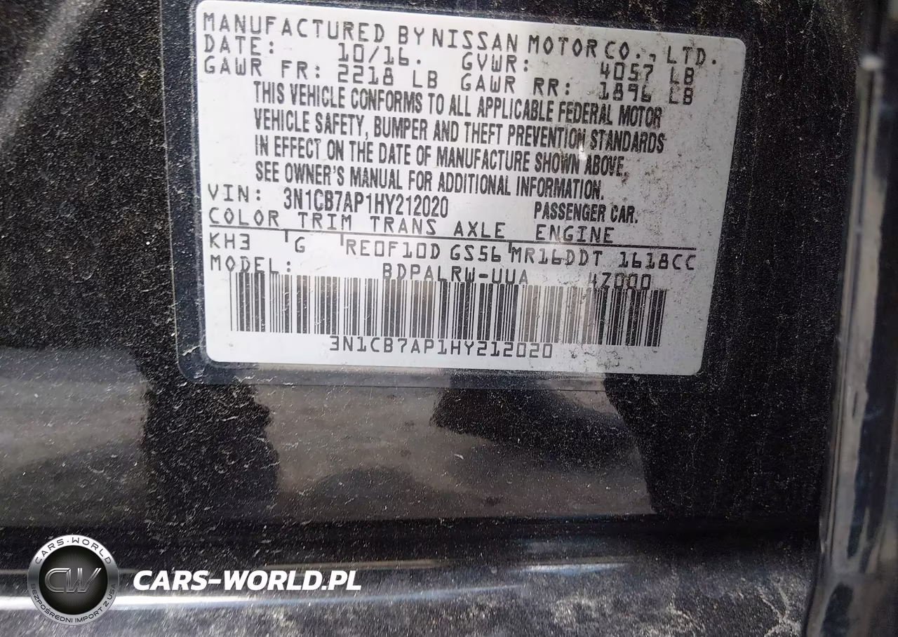 2017 Nissan Sentra Sr Turbo VIN:3N1CB7AP1HY212020 - 9