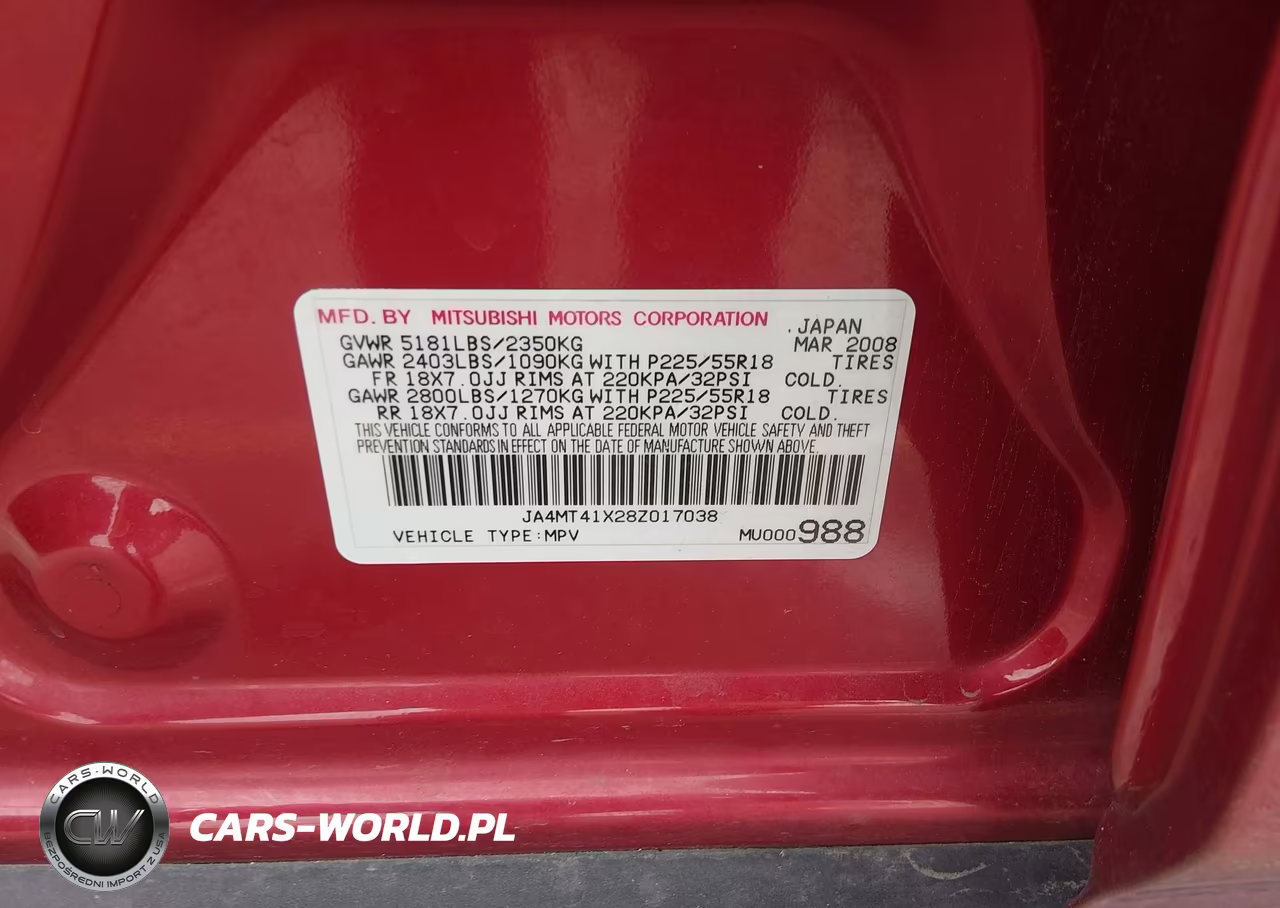 2008 Mitsubishi Outlander Xls VIN:JA4MT41X28Z017038 - 9