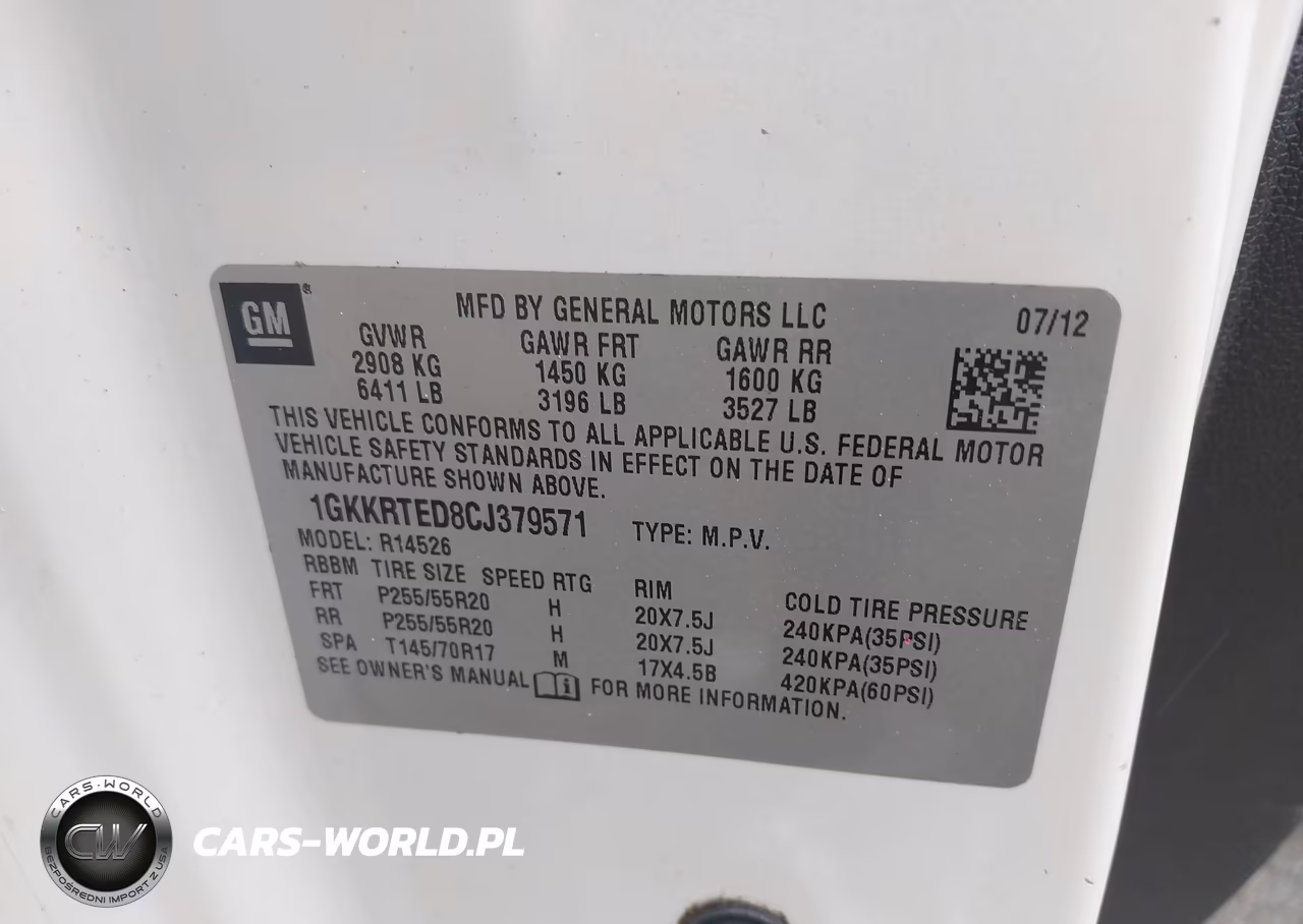 2012 GMC Acadia Denali VIN:1GKKRTED8CJ379571 - 9