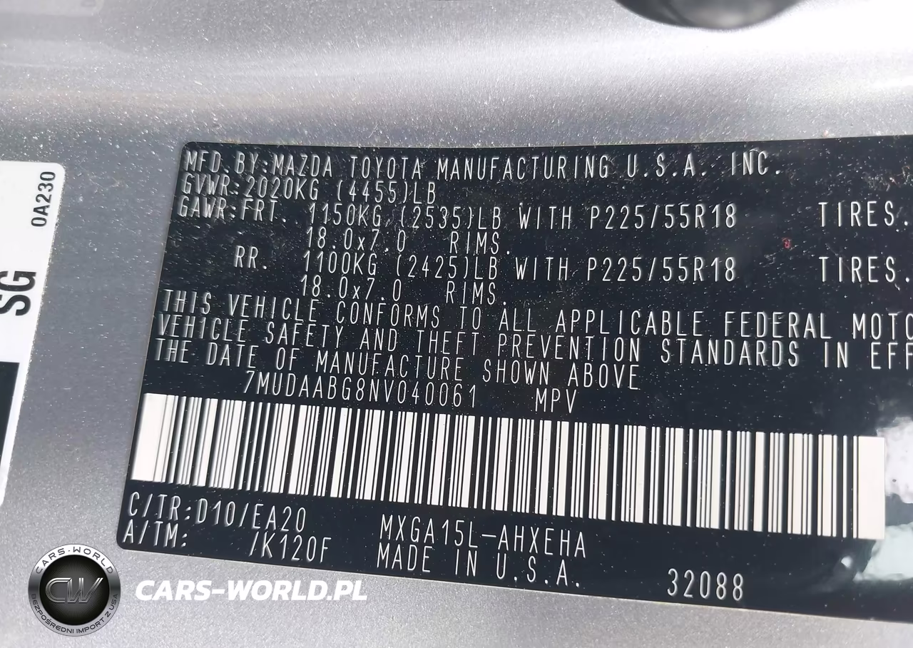 2022 Toyota Corolla Cross Xle VIN:7MUDAABG8NV040061 - 9