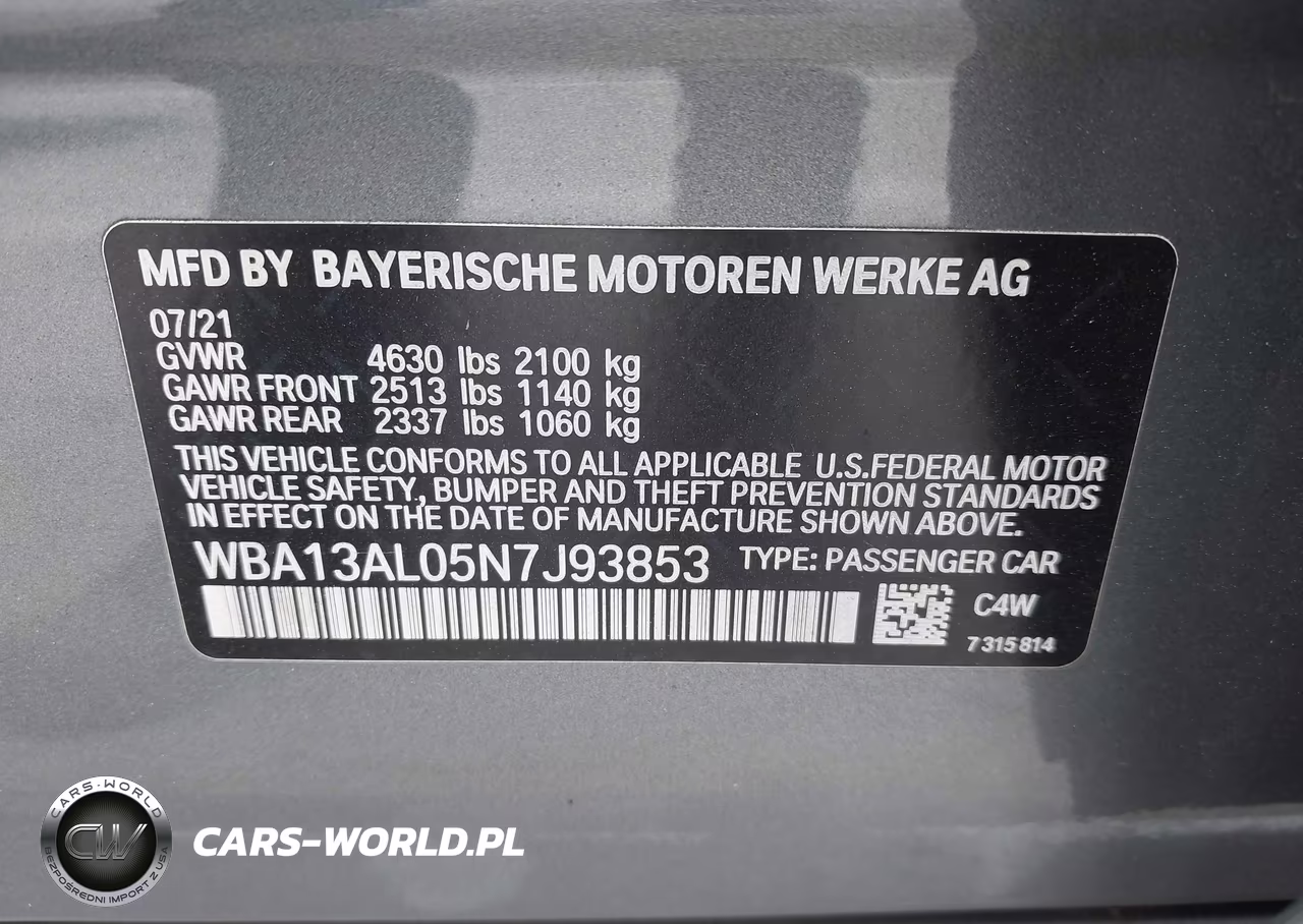 2022 BMW M235 Gran Coupe I xDrive VIN:WBA13AL05N7J93853 - 9