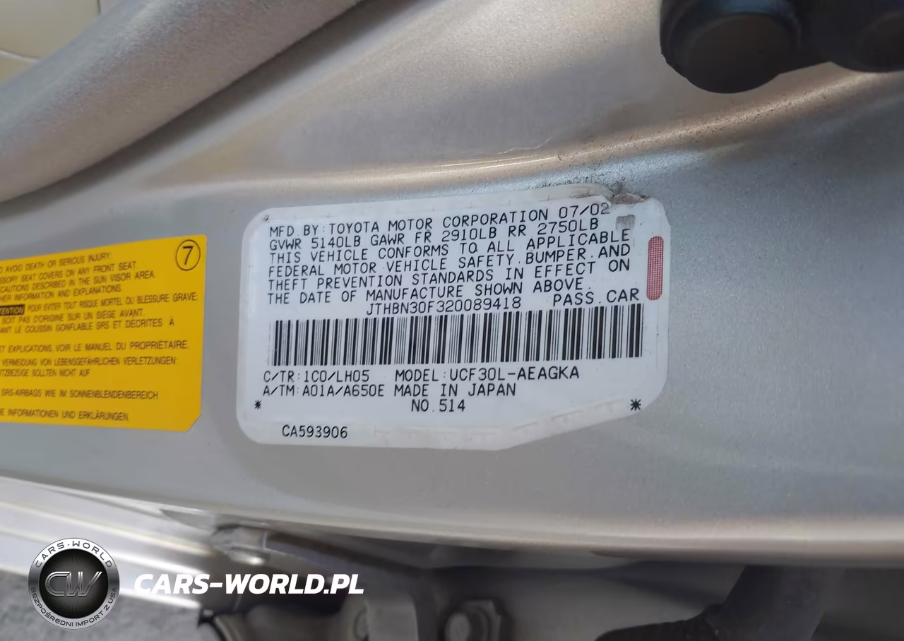 2002 Lexus Ls 430 VIN:JTHBN30F320089418 - 9