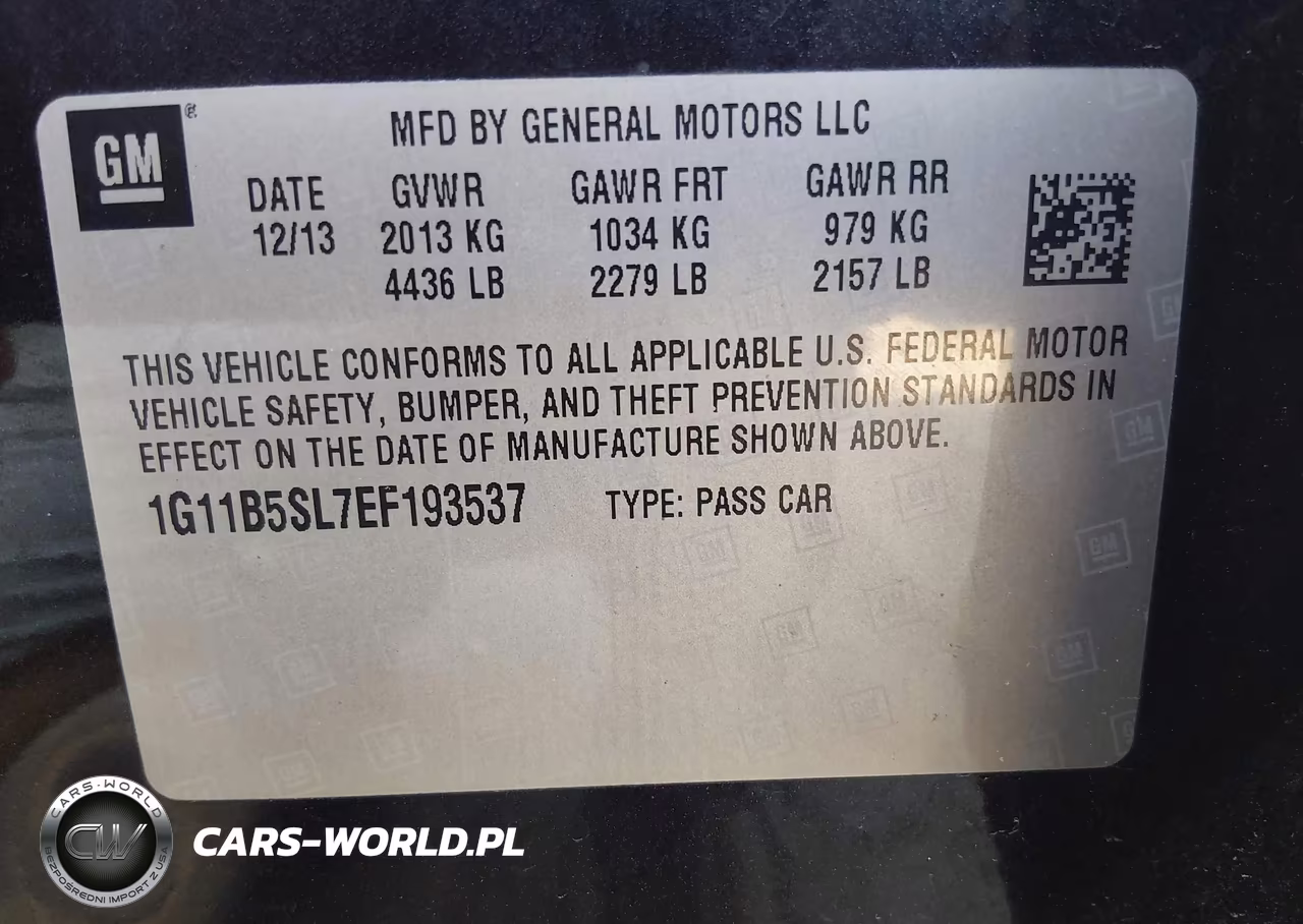 2014 Chevrolet Malibu 1Ls VIN:1G11B5SL7EF193537 - 9